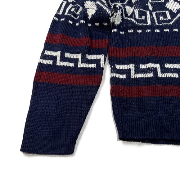 Vintage Dimension Milford Zip Cardigan Sweater Nordic Southwest Fair Isle Large - Picture 3 of 7